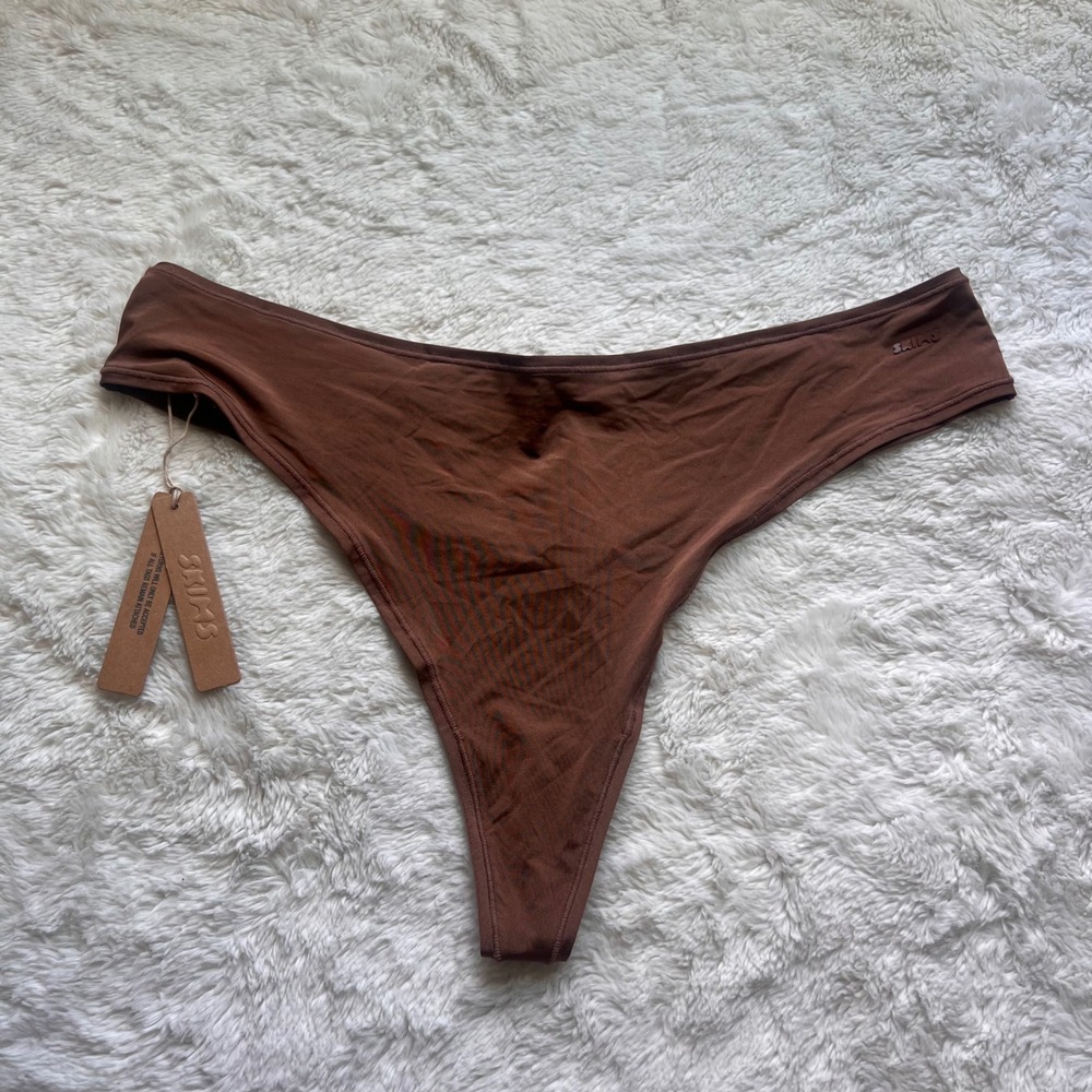 Skims Fits Everybody Thong Jasper Brown PN-THG-2867 Women's Size 2X NEW